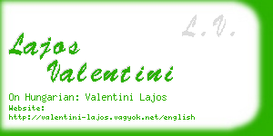 lajos valentini business card